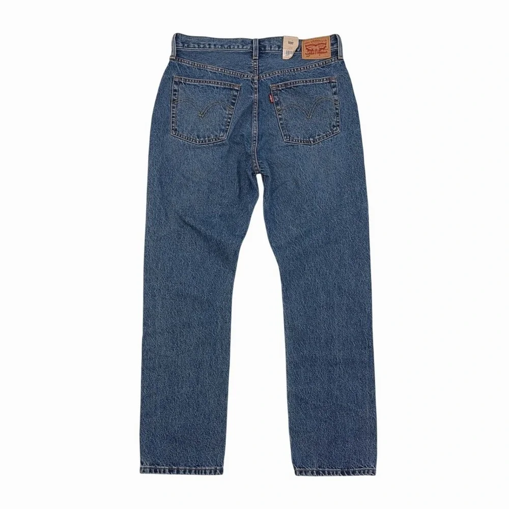Levis 501 Original High Rise Straight Leg Studded Blue Jeans W31 L30 NEW NWT